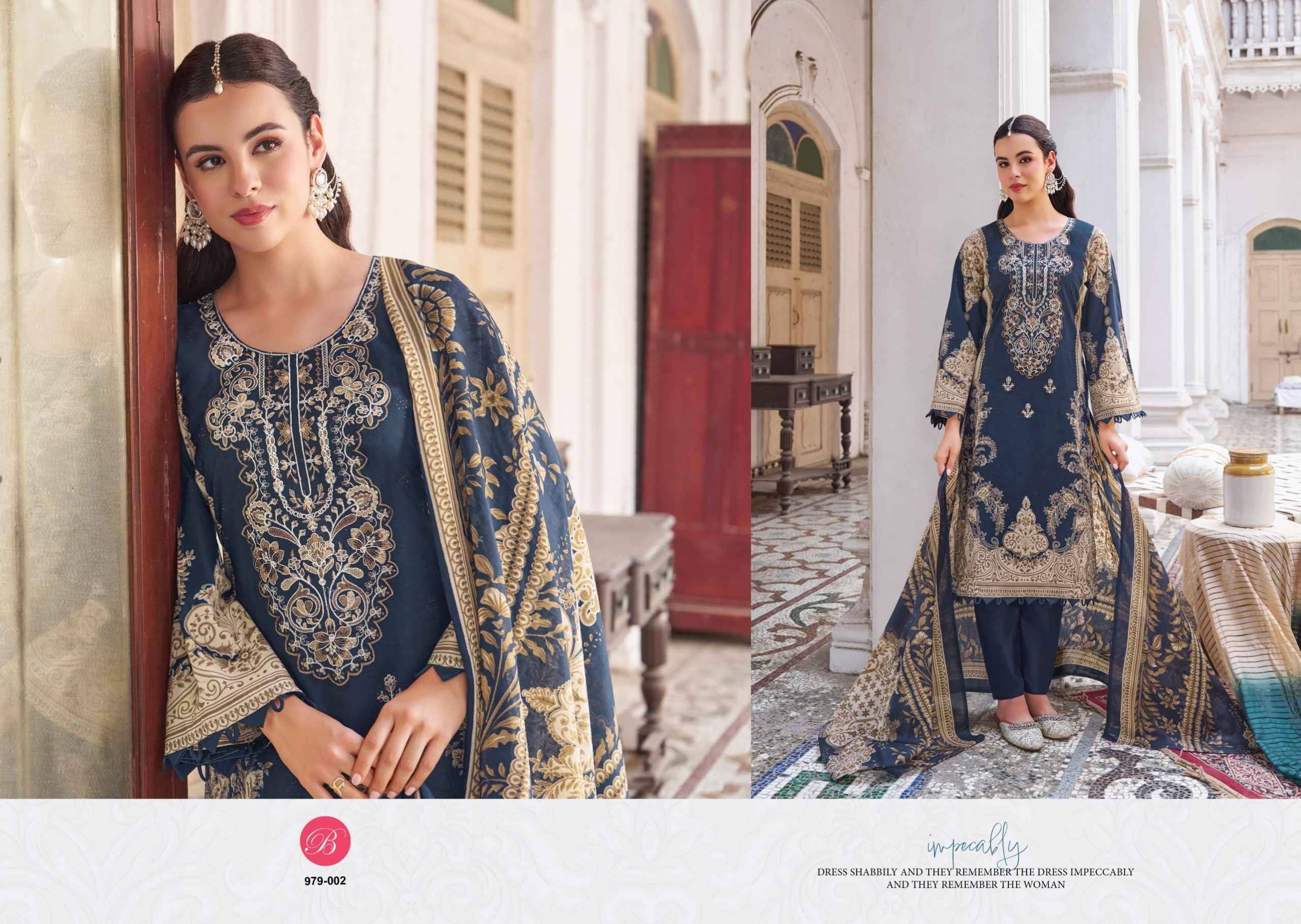 NAIRA VOL-142 By BelliZa DesigNer StuDio Pakistani Stylish Beautiful Colourful Printed & Embroidered Party Wear & Occasional Wear Pure cotton Dresses At Wholesale Price